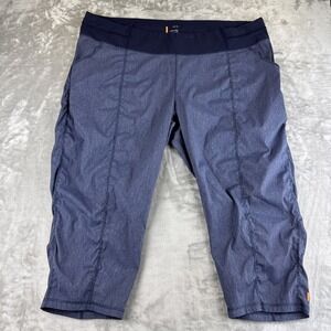 Lucy Activewear Get Going Capris Pant Womens 3X Blue Pull-On Elastic Waist(1205)